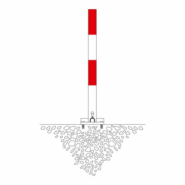 Sesam B Kip-Paal 70x70mm, pluggen, thermisch verzinkt