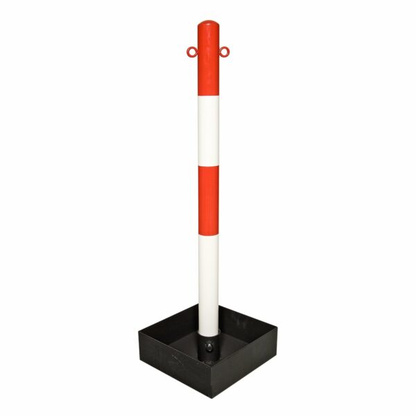 EXTERN, zware kettingstaander, zonder handvat, rood/wit, 2 k. ogen