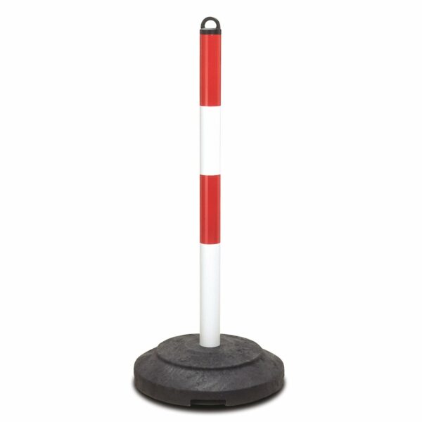 EXTERN, zware kettingstaander 1000x60mm Ø, rood/wit