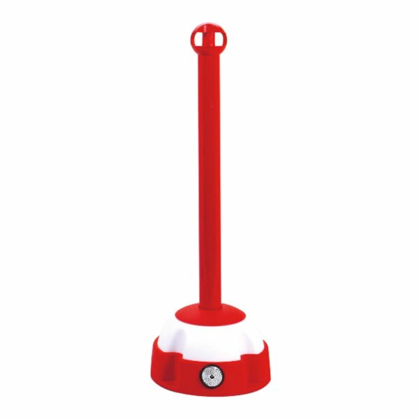 MORION ketting-afzetpalen, paalkleur rood gelakt, voet wit/rood. H 975mm/60mm Ø