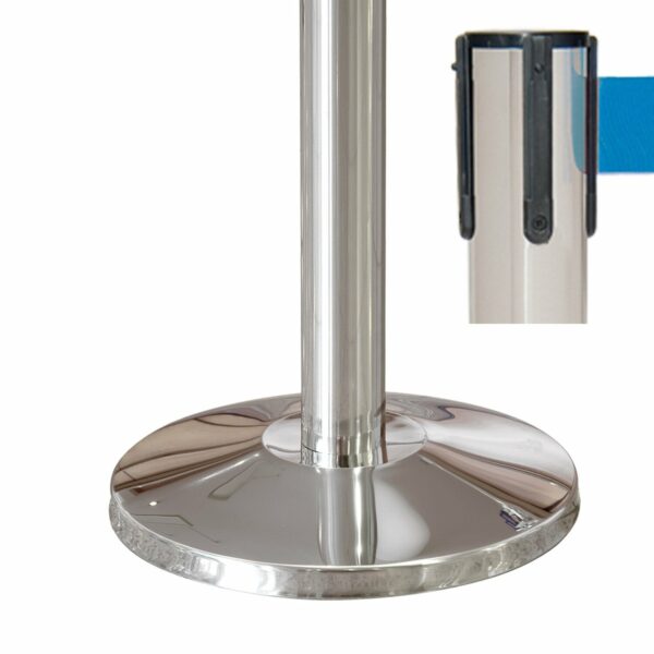 MORION riempaal (edelstaal, glanzend) H 915mm, riemkleur zwart