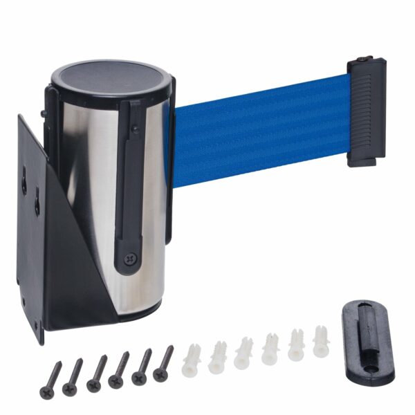 MORION wandriem in cassete (edelstaal) zwart wandmontage, SET