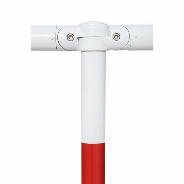 MORION Design URBAN (staanpaal) met afdekdap te betonneren, rood/wit