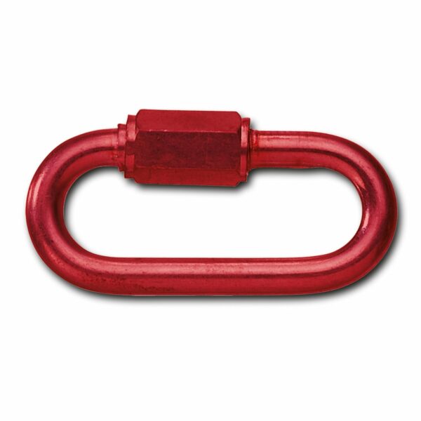 Verbindingshaak met schroefdraad 6mm rood (set)
