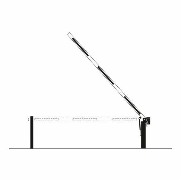 COMPACTE slagboom met gasdrukveer 4320mm vaste oplegpaal