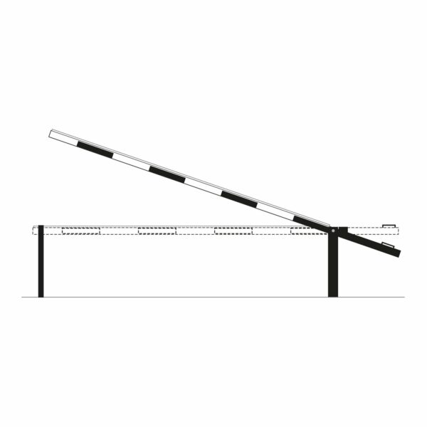 COMPACT slagboom vaste oplegpaal te pluggen, 4000mm