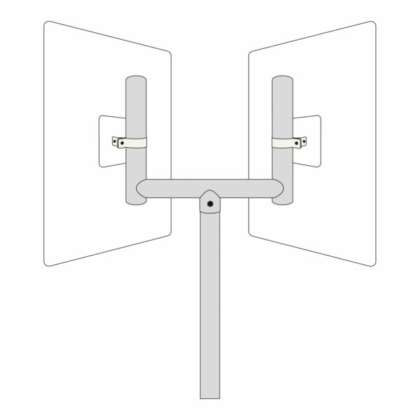 Bevestigingsmateriaal voor bevestiging van 2 spiegels