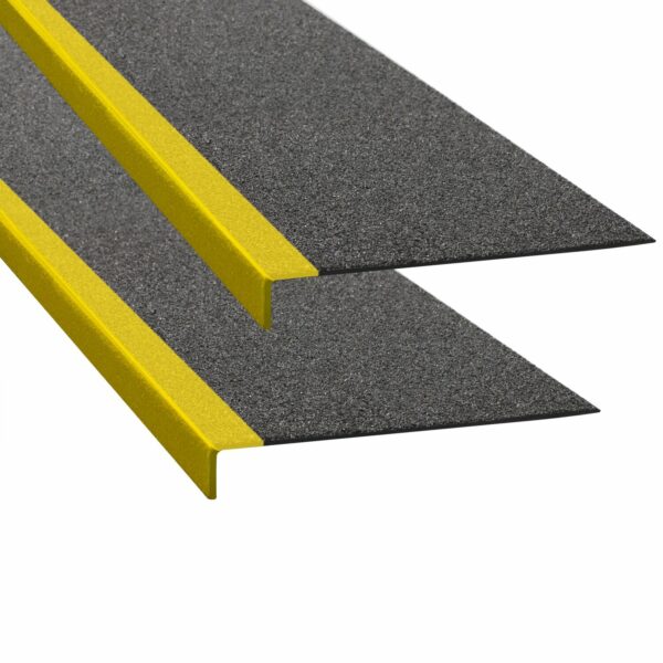 PROLine Anti-slip (hoek) kunststof zwart/geel 230x600mm, opkant 30mm