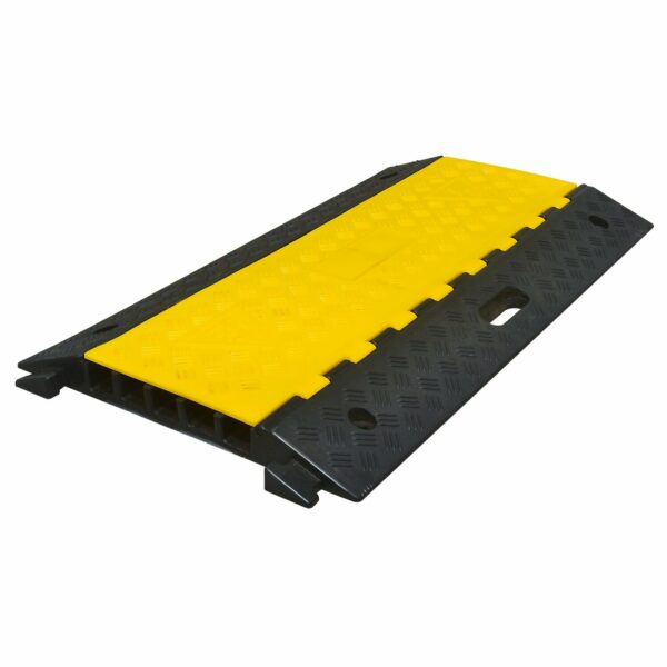 MORION kabelgoot medium met 5 kabelkanalen, zwart/geel, 500x900x50mm