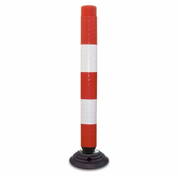 FIX Baken 100mm Ø hoogte 1000mm, rood/wit, model 100-TL
