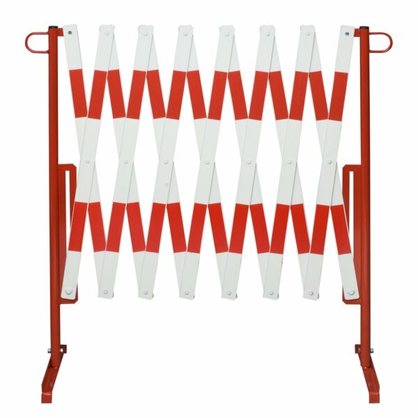Schaarhekken HEIDELBERG, uitrekbaar tot 3600mm, rood/wit