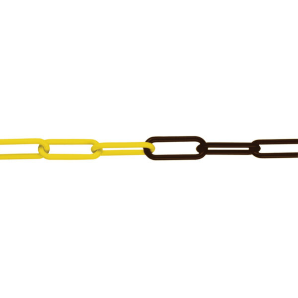 M-DEKO zicht 6 afzetkettingen nylon 1 bundel 50m, geel/zwart