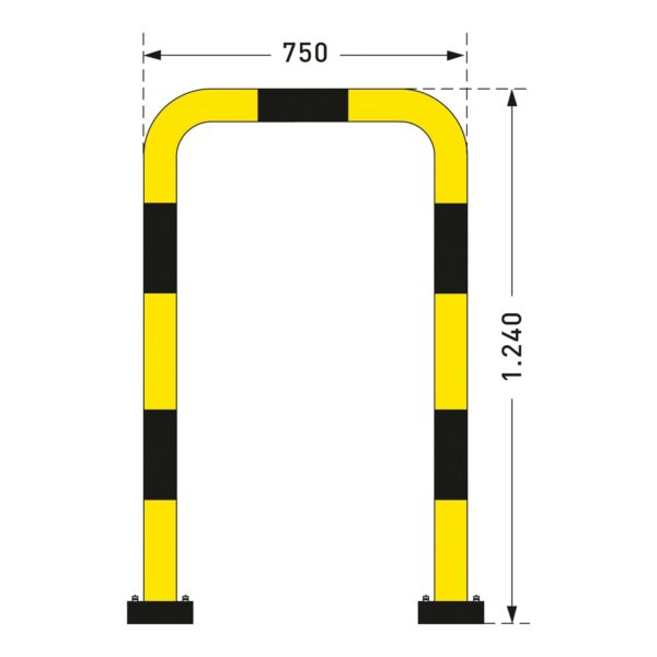 BLACK BULL rambechermingsbeugel SWING, 1240x750mm, therm. verzinkt